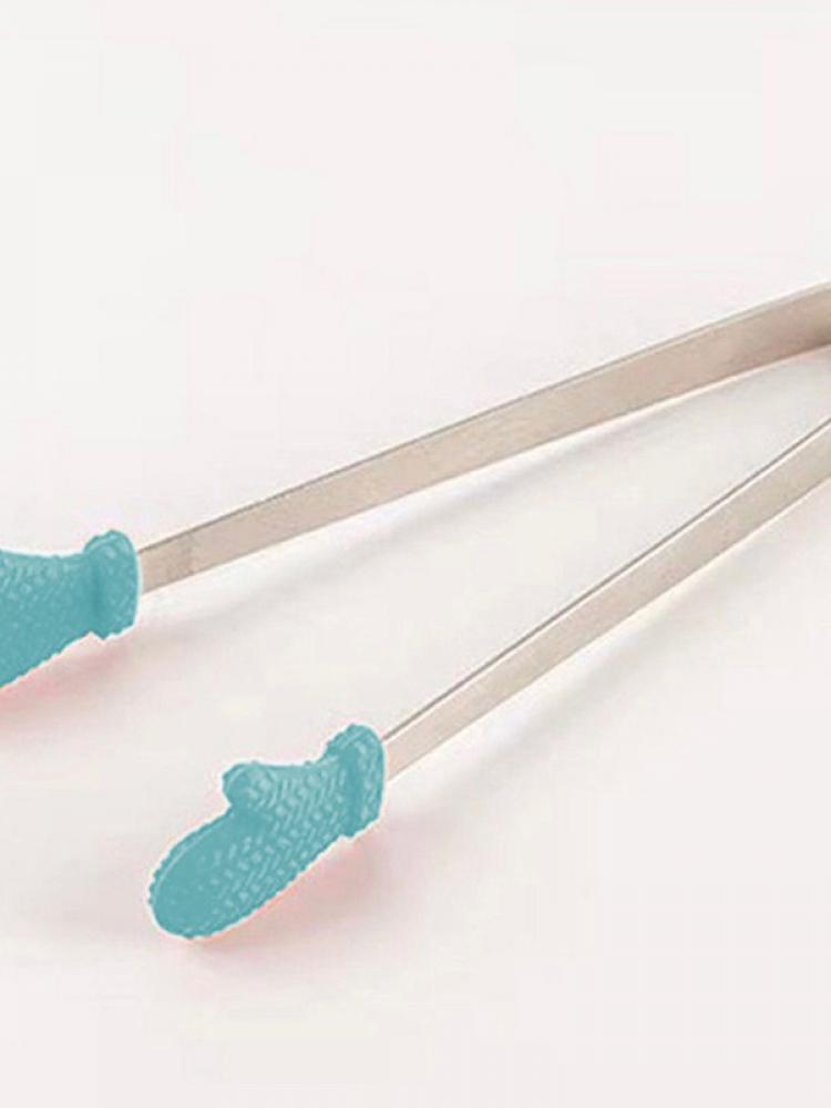 Silikonowy klips antypoślizgowy stal nierdzewna Mini jedzenie Ice Square Suger zacisk do grilla kleszcze klipsy spożywcze produkty kuchenne