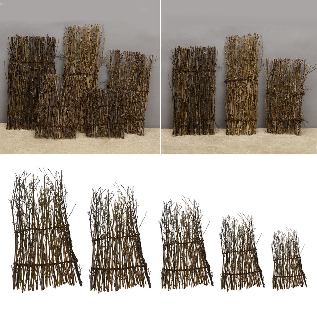 5 tailles jardin diviseur criblage bordure bambou latte saule roseau broussaille clôture rouleau