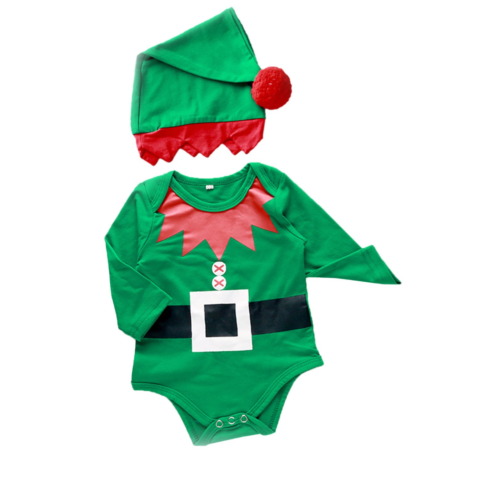 Bebê recém-nascido roupas de natal conjunto infantil da criança chapéu de natal boné macacão playsuit outfits bebê meninos meninas traje de natal ropa