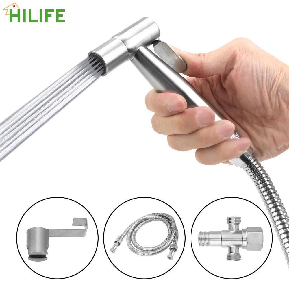 Handheld Bidet Sproeier Set Rvs Handspuit Douchekop Bidet Kranen Met Douche Slang Voor Badkamer