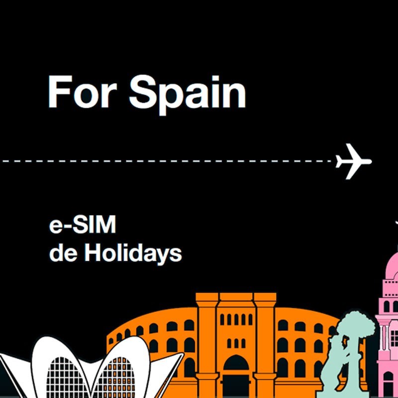 Tarjeta SIM Prepago Orange Holidays Spain - 40GB - Llamadas nacionales/internacionales 1cént/min - Servicio Atención gratuito