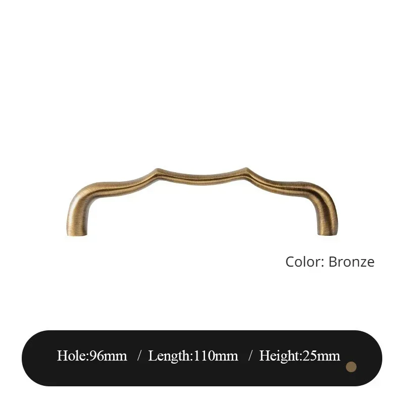 Antikke bronze messing skabsgreb retro garderobe skoskabe til skuffer køkkengreb tilbehør: Hvid