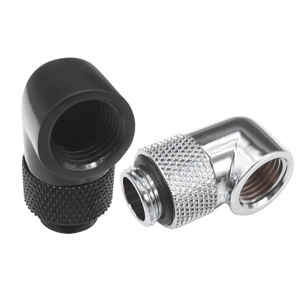 90 Degree Bend Right Angle Adapter Copper Elbow Connector Rotatable Enhance PC Water Cooling Joint Quick Connect G1/4 Thread
