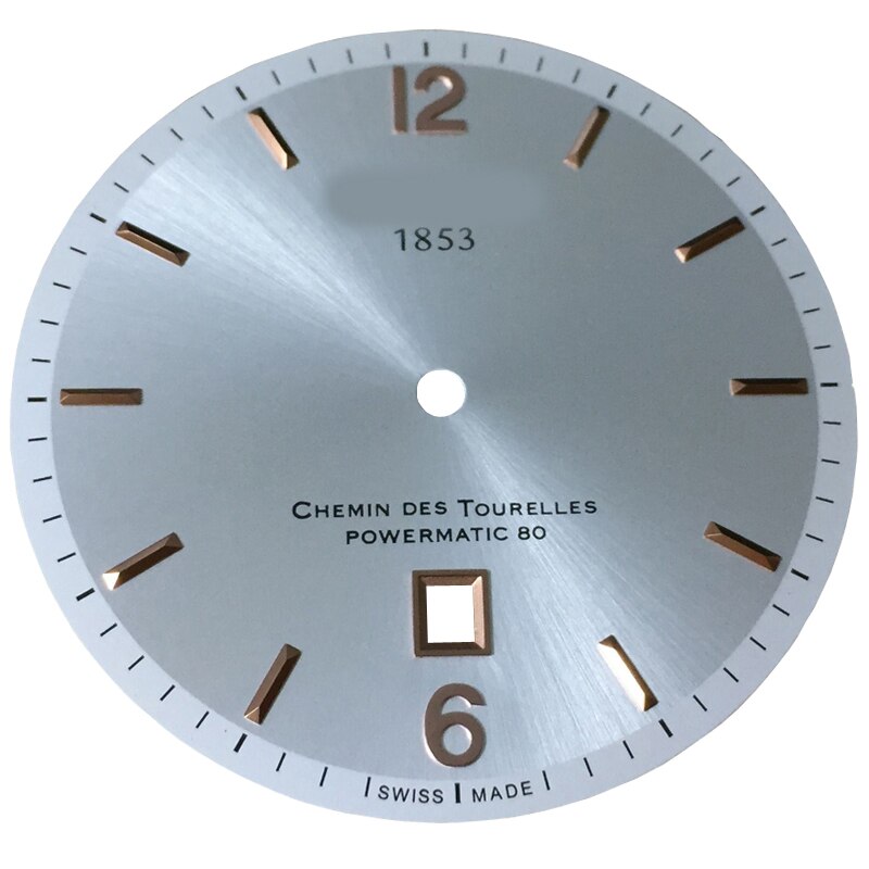 38mm cadran aiguilles boîtier pour T099407A montre texte T099408 montre accessoires pour ETA 2824-2 mouvement: Rose Gold Number