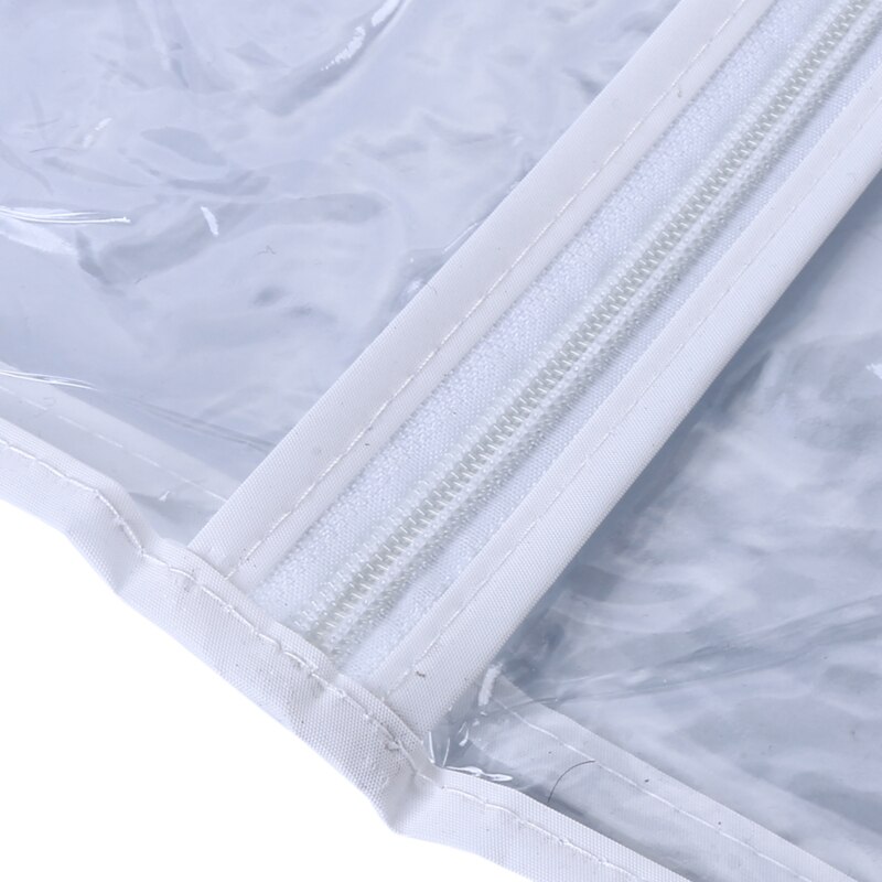 Gennemsigtig mesh garn brudekjole støvbetræk med lynlås brudekjole opbevaringstaske beklædningsgenstand tøjetui tøj støvtæt betræk