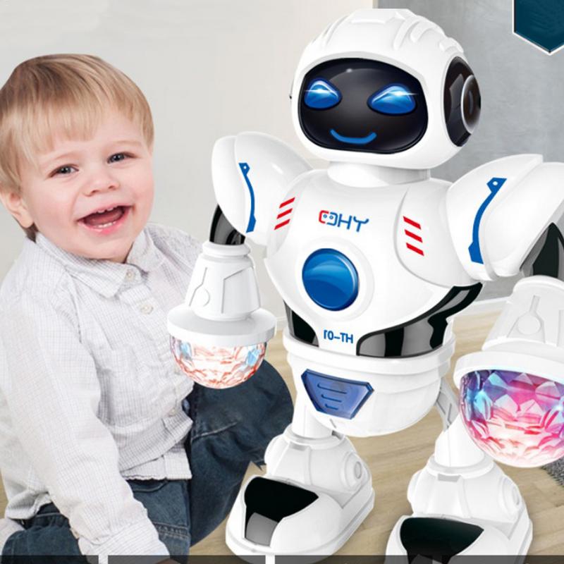 Led Licht Muziek Dansen Humanoïde Elektrische Robot Speelgoed Kinderen Huisdier Brinquedos Elektronica Jouets Electronique Voor Kid