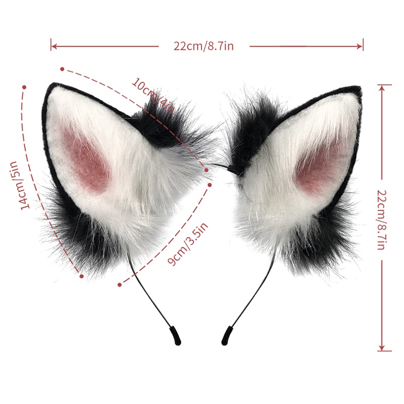 Pelztier Katze Fuchs Ohr Haarreifen Verstellbarer Halloween Kopfschmuck Cosplay Party Kostüm Requisiten Kopfbedeckung Haarschmuck