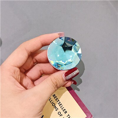 Golden Autumn Crystal Diamond Ring Grip Holder Universal Mobile Phone Holder for iPhone Airbag Battery Holder Phone Socket Stand: 3