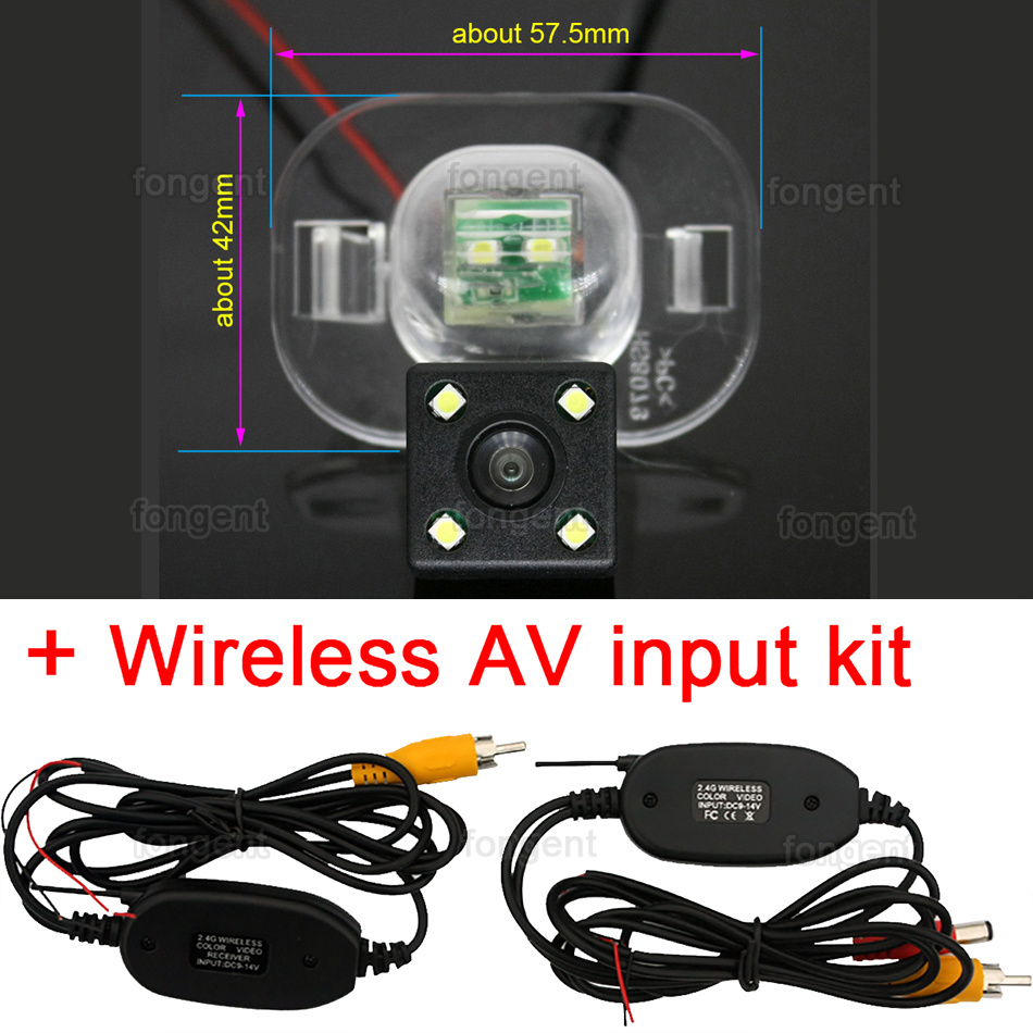 170 Degree 1920x1080P HD AHD Vehicle Rear View Reverse Camera For Hyundai Verna Solaris Sedan Kia Forte K3 Accent ix20 Venga: 4led Wireless