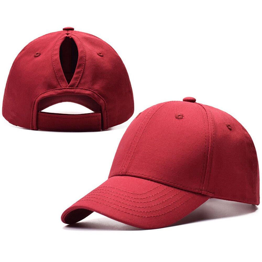 Zomer katoenen paardenstaart baseballpet dames camouflage pet snapback vader hoed knot dame meisjes reishoed klep