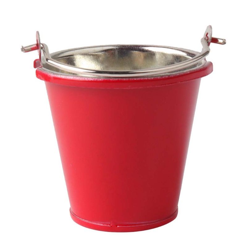 Simulation Mini Metal Pail Bucket 1/10 Scale Accessories for RC Crawler Car X5XE