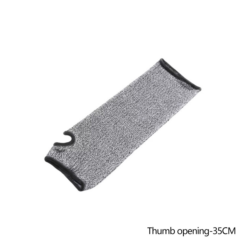 Level 5 HPPE Cut Arm Sleeve Resistant Anti-Puncture Work Protection Fingerless Arm Sleeve Cover: Thumb opening-35CM
