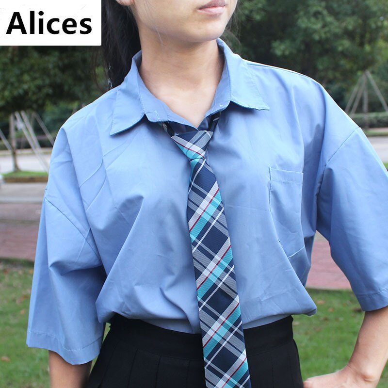 Versione coreana corta cravatta da ragazzo giapponese in stile accademia cravatta in poliestere con cerniera annodata da 6cm cravatta da uomo con cravatta a freccia