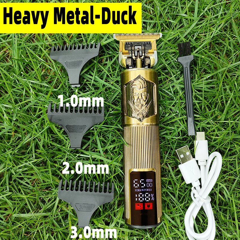 2022 Electric Hair Clipper Rechargeable 0mm Shaver Beard Trimmer Men Hair Cutting Machine Beard Barber Hair Cut: Duck Heavy Metal