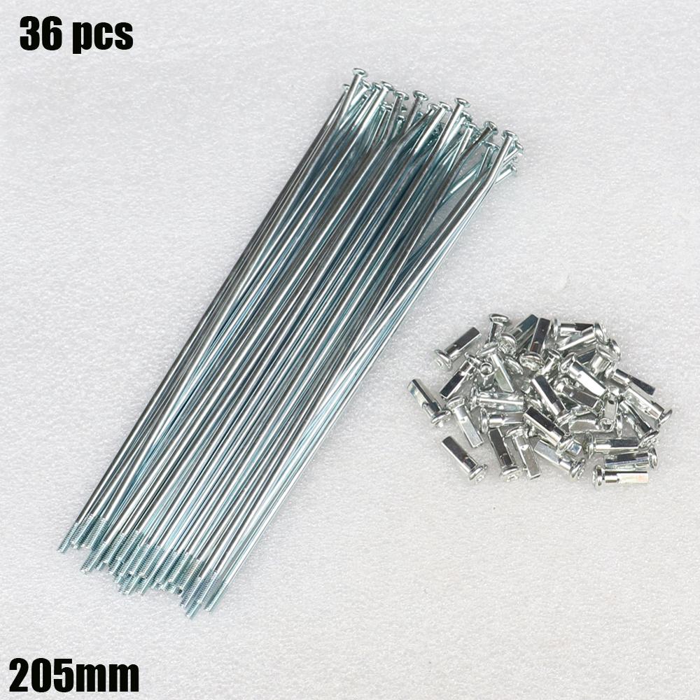36 pcs 200-245 mm 8G spokes 4mm width spokes bend For electric bicycle bike motorcycle radios for motorcycle and child bike: 205mm