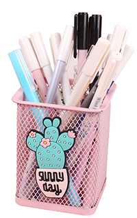 Vase à crayons rose licorne Cactus flamant rose Pot à crayons carré maquillage porte-pinceau papeterie fournitures de bureau