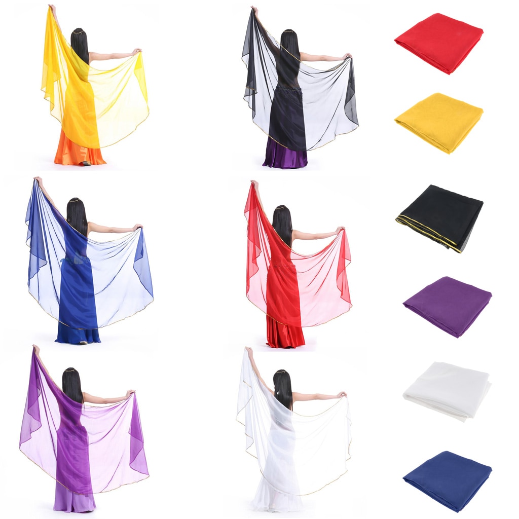 Pañuelo de gasa para danza del vientre, pañuelo de lentejuelas, velo de baile indio, envoltura para la cadera