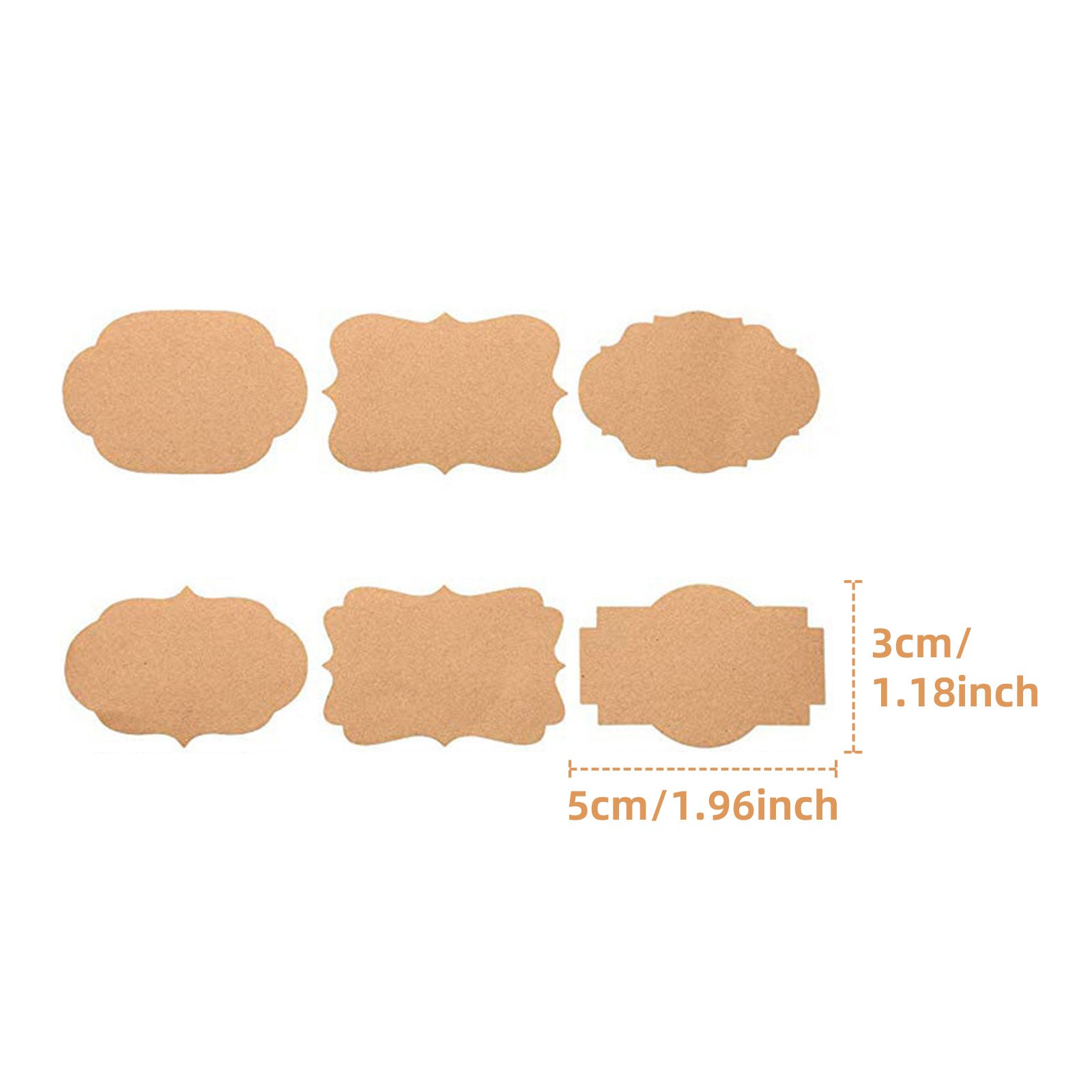 600pcs Kraft Paper Labels Stickers Envelope Seal Classification Label for Kitchen Containers Baking Christmas Wedding Bags