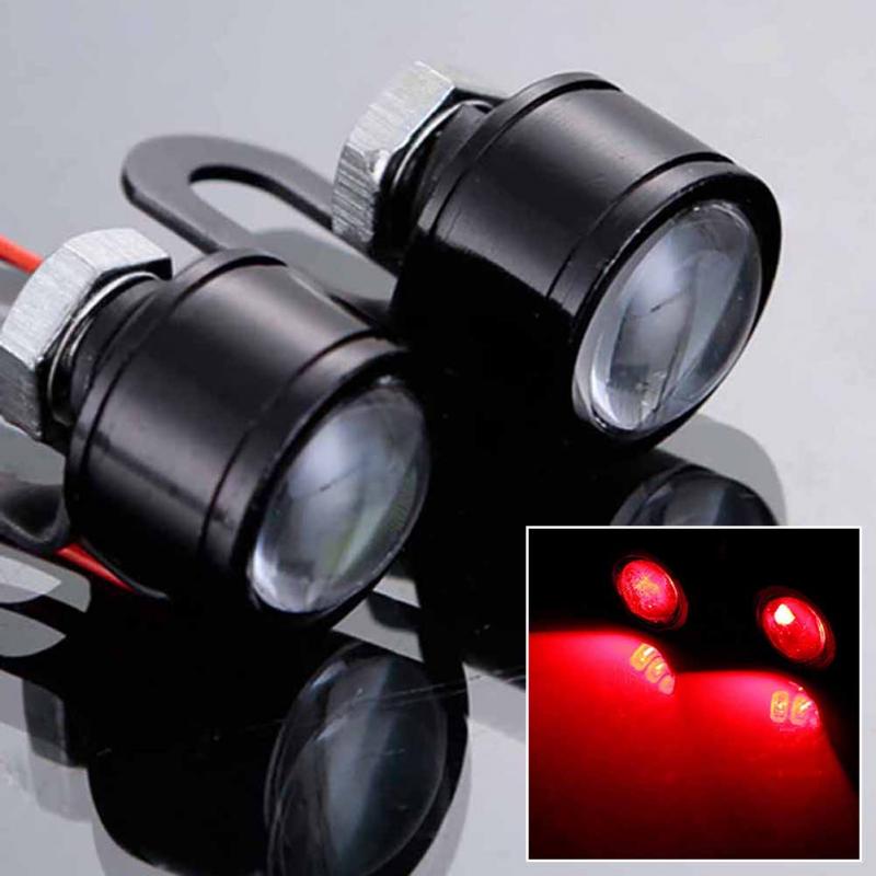 2pcs motorcycle motorbike mirror decorative LED light Eagle Eye Warming Strobe Flash Lamp