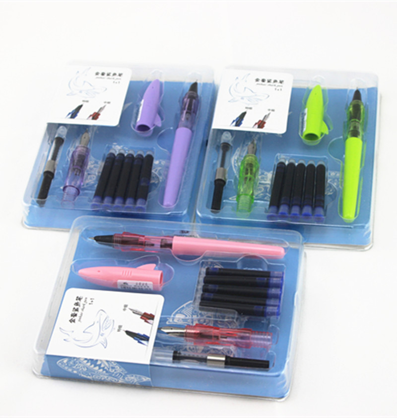 2 stücke Feder 5 stücke Blau tinte jinhao Serie Süssigkeit Farbe Brunnen Stift farbe serie neue Auflistung brunnen stift