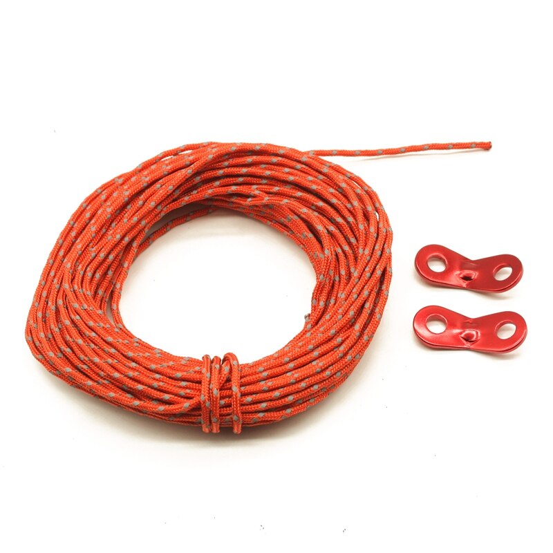 Cuerda fluorescente para tienda de campaña, cuerda de nailon de poliéster que brilla en la noche, para encuadernar, accesorios de acampada al aire libre, senderismo, accesorio para exteriores, 15M