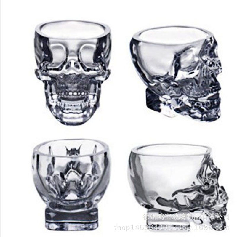 DEOUNY 6PCS Big Shot Glasses For Vodka Tequila Shots Set Drinkware Cup 80ml&150ml&300ml Crystal Halloween Home Party Whiskey