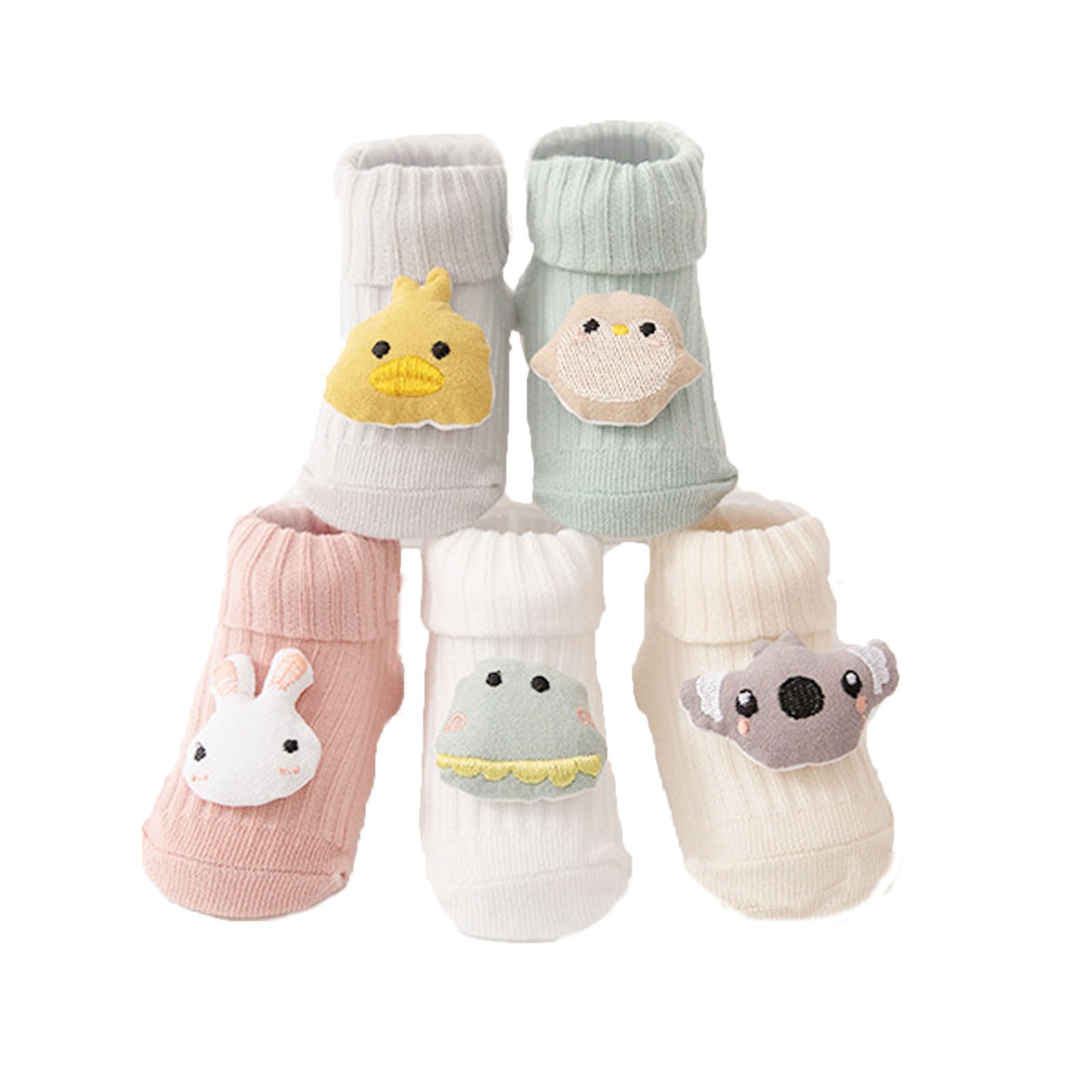1 Pair Cotton Baby Socks Rubber Anti Slip Boy Girl Floor Kids Toddlers Autumn Spring Animal Infant Newborn Cute Cheap Stuff