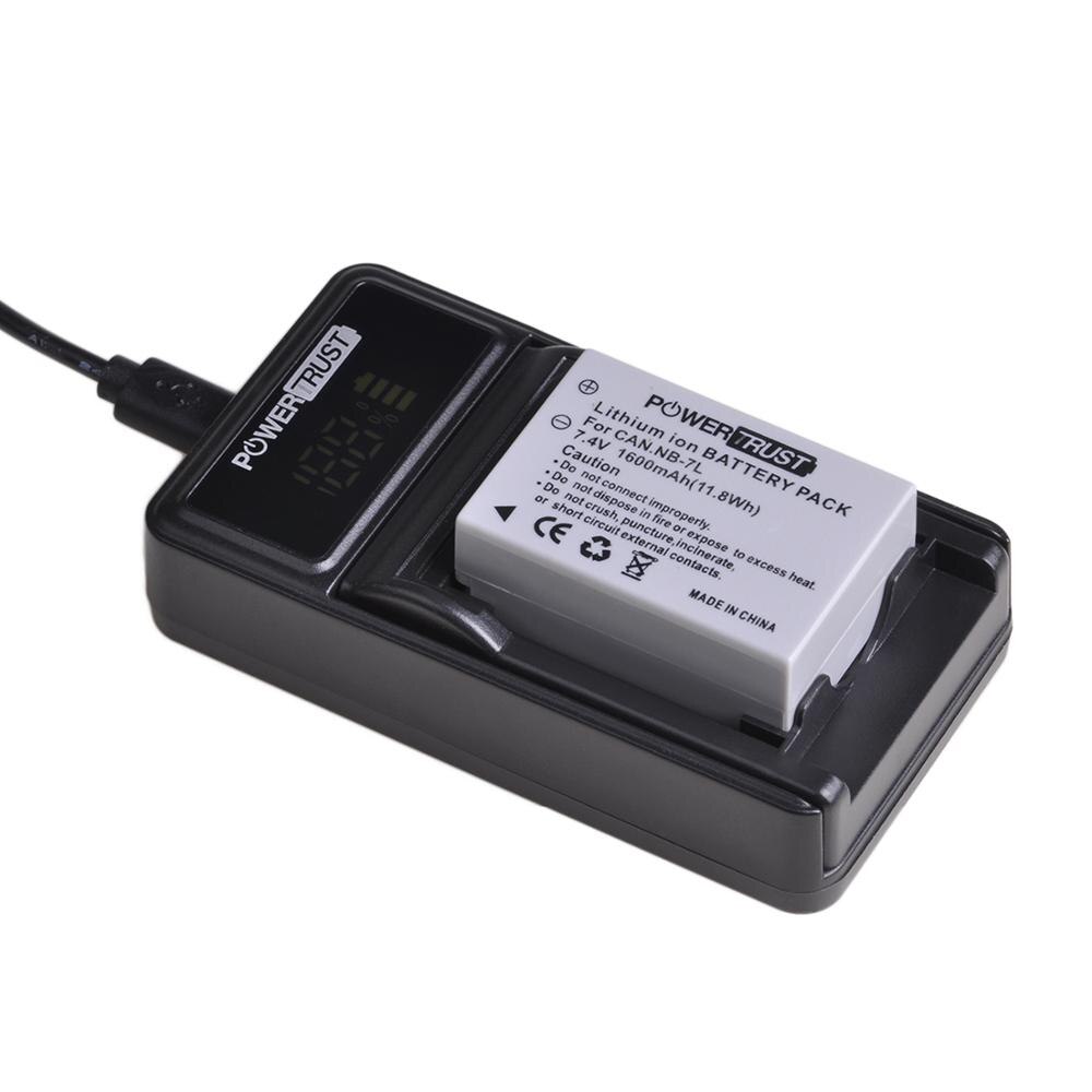 NB-7L NB7L 1600mAh batterie Rechargeable et LED chargeur USB pour Canon PowerShot G10 G11 G12 SX30 est appareil photo numérique