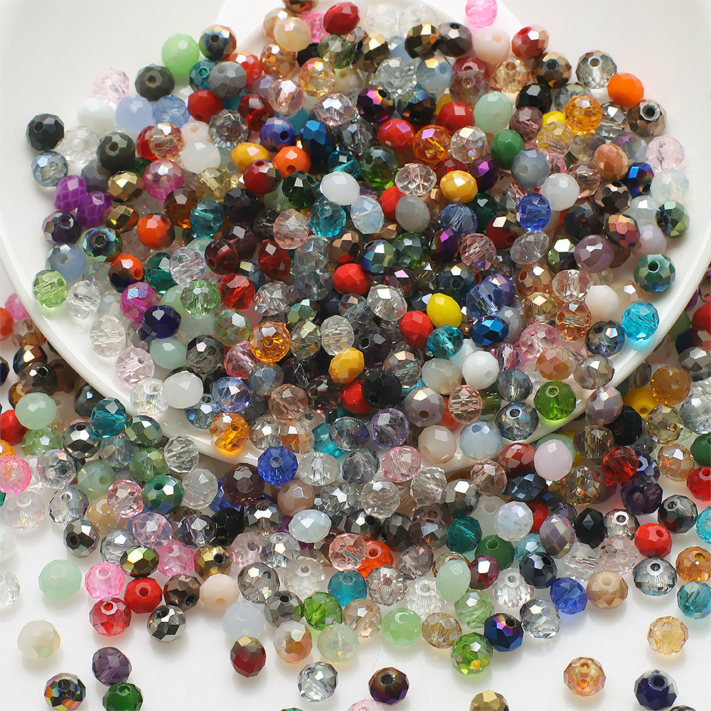 2 3 4 6 8mm cuentas de cristal Rondelle checas mezcladas cuentas de vidrio facetadas cuentas espaciadoras sueltas para fabricación de joyería DIY pulsera collar