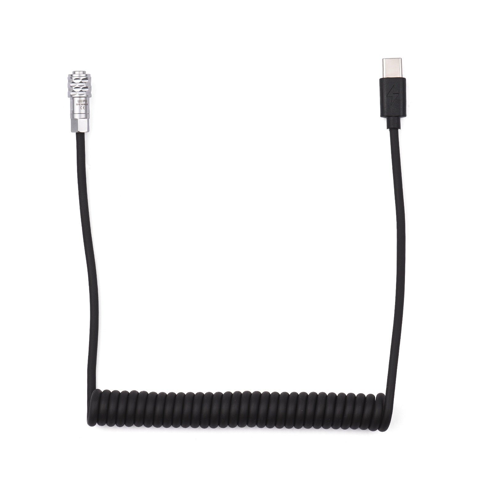 Andoer-Cable de alimentación de USB-C, repuesto para Blackmagic Pocket Cinema Camera BMPCC 4K/6K a USB tipo C, Cable de resorte