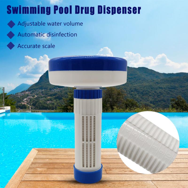 2 Colors Swimming Pool Large Flexible Automatic Disinfection Dosing Device Floater Floating Chlorine Dispenser Tablet With Scale