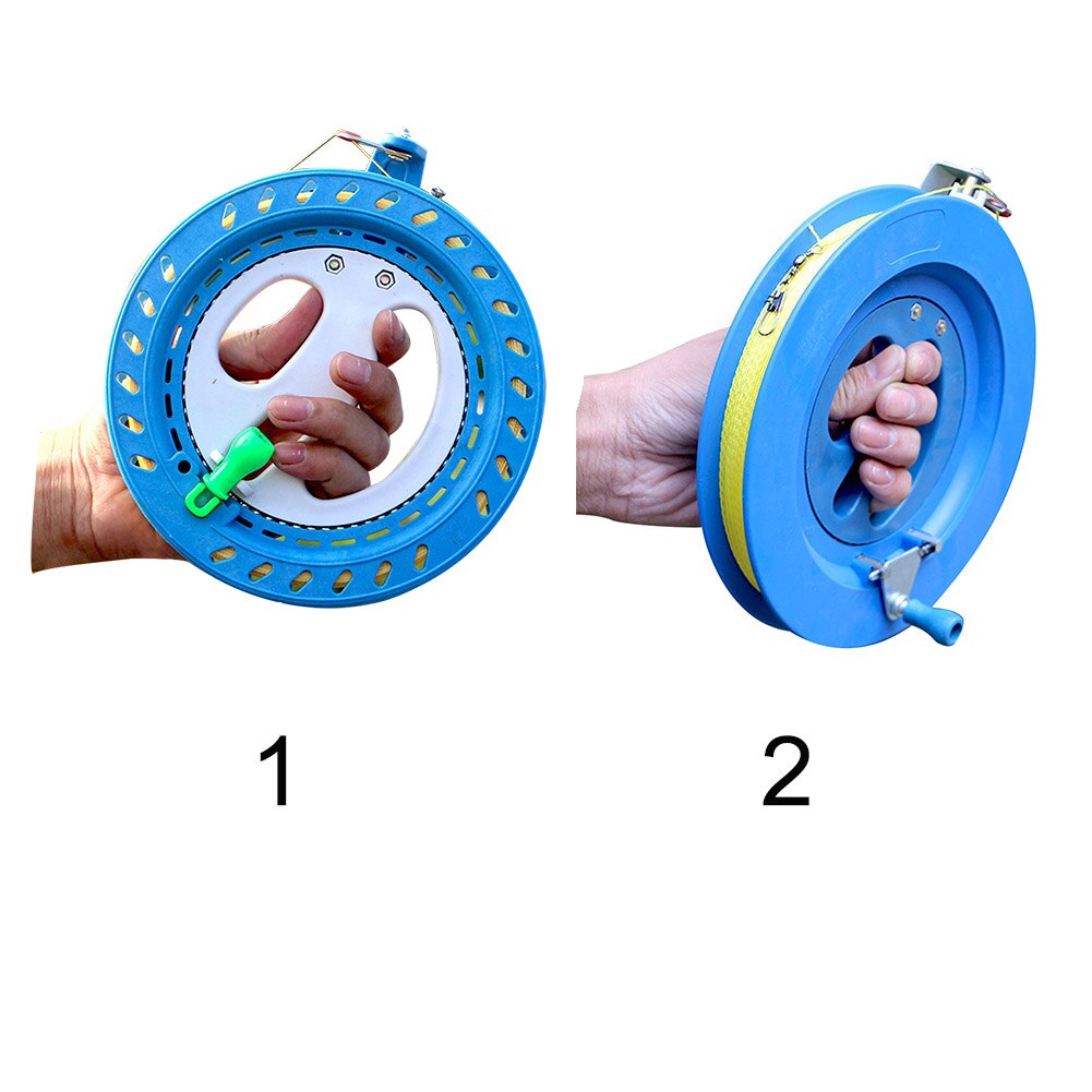 Carrete de bobinado de plástico ABS duradero, herramientas voladoras para exteriores, función de bloqueo, enrollador de línea de cometa, cuerda portátil para niños