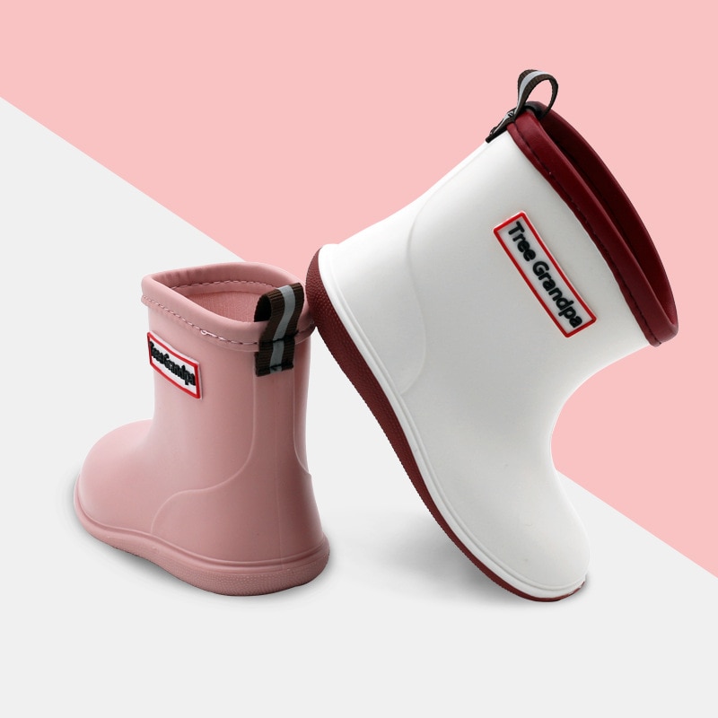 Toddler Girl Rainboots Kids Baby Water Shoes Waterproof Children's Shoes Kids Rain Boots PVC Rubber Boots Boy Rain Boots