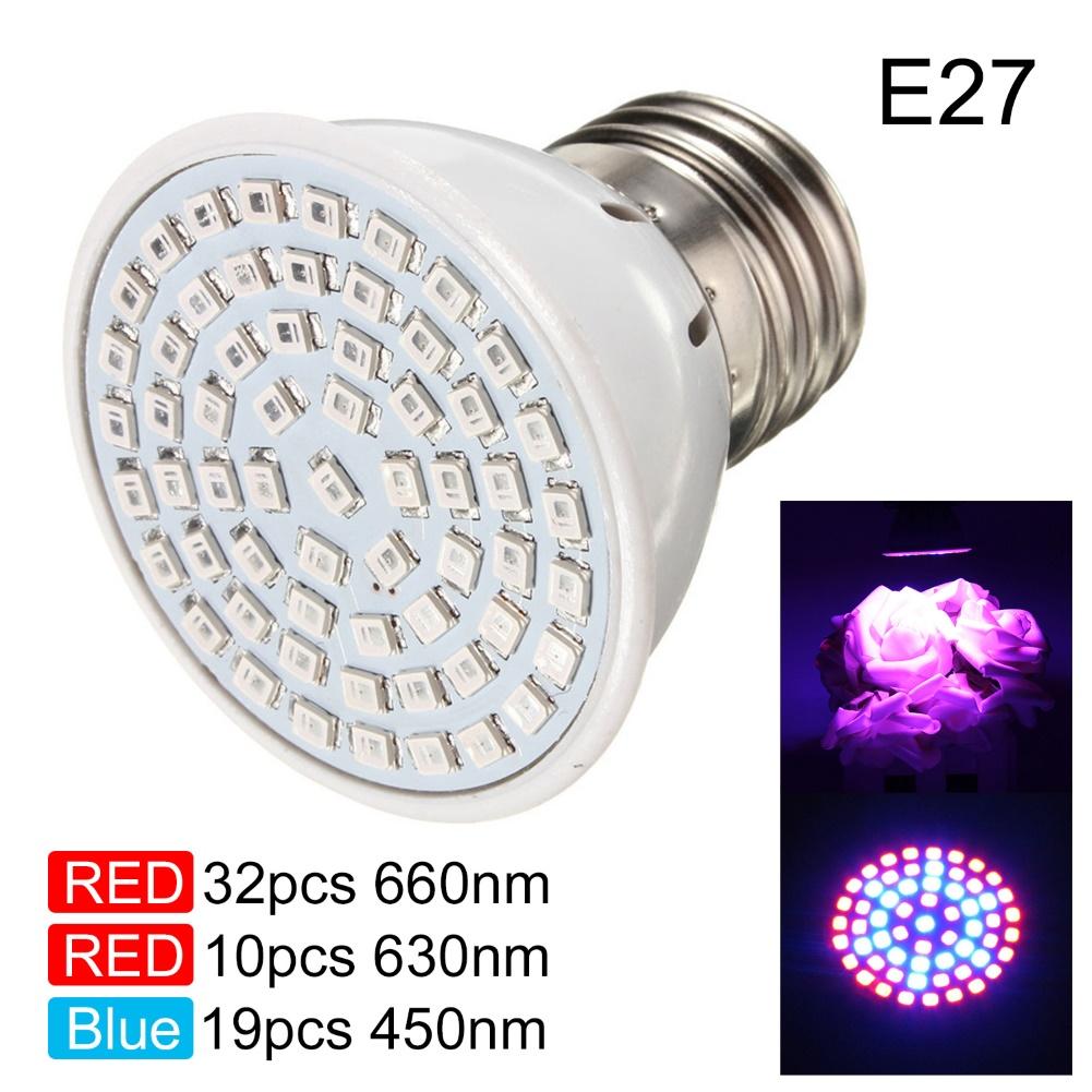 E27 3W 3528SMD LED Full Spectrum Flower Plant Growth Light Hydroponics Lamp Bulb