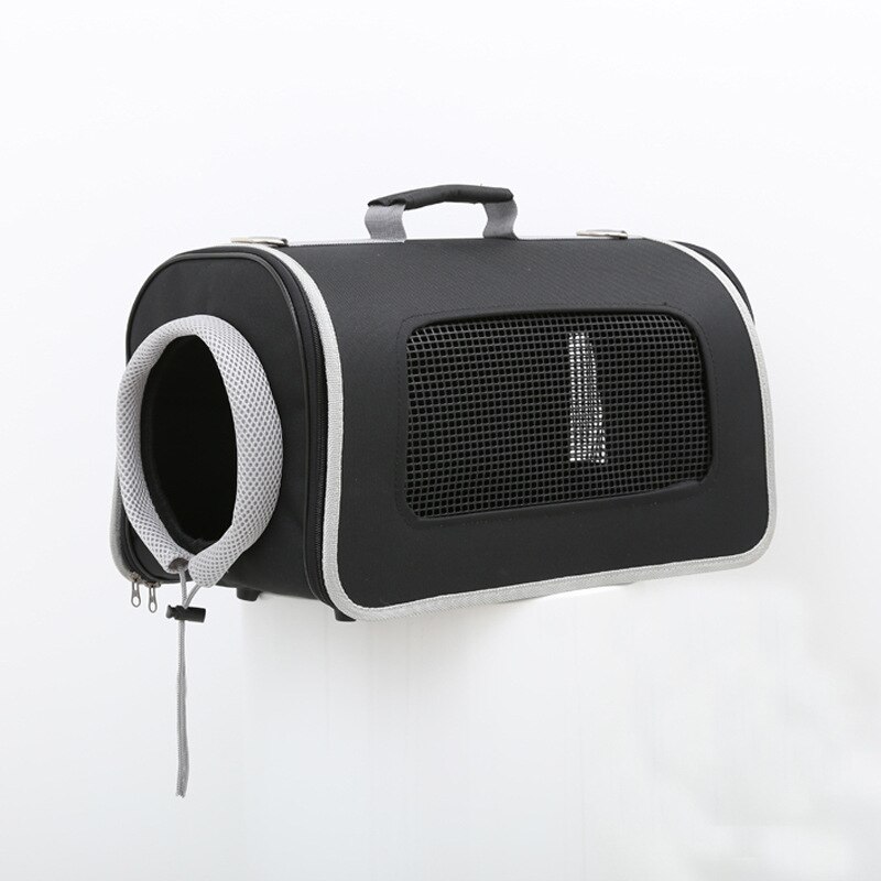 Pet Bag Outdoor Portable Pet Breathable Shoulder Bag Handbag SpaceCats Dogs Backpack Folding Travel Shoulder Bag Cats Dogs: BLACK / 42x21x25