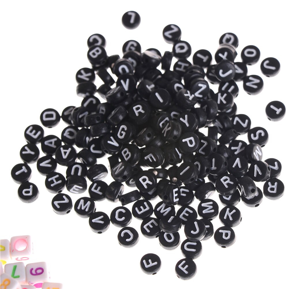 100pcs Alphabet Beads Acrylic Bead Letters DIY Letter Beads For Kids Educational Equipment