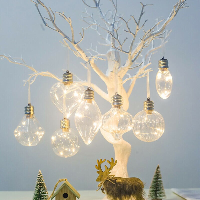 Battery Warm White Christmas Tree Decor Hang Lights Lamp Xmas Party Home Decor