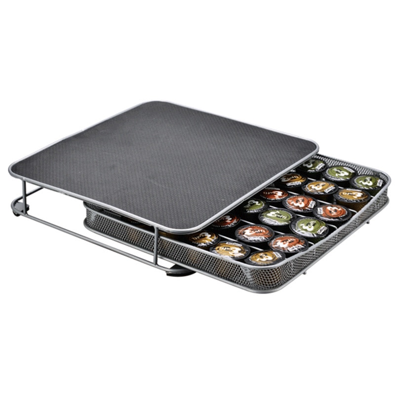 Praktisk kaffekapselhållare för dolce gusto/nespresso kapslar förvaringsställ kaffemaskin bas kapselhållare organisatör