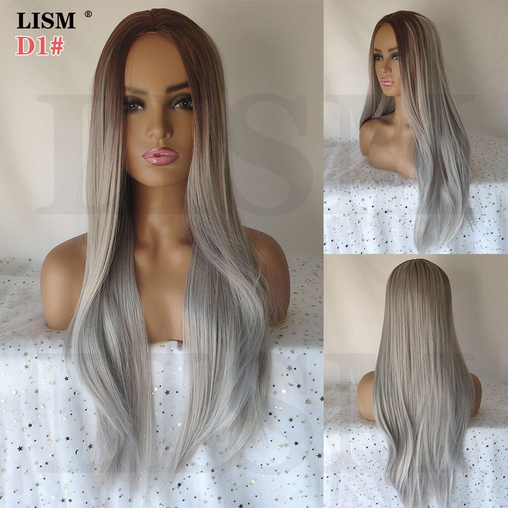 Women Synthetic Wig Cosplay Pelucas De Mujer Perruque Naturelle Peruka Natural Blue Wigs Peruki Damskie Naturalne Pruiken: D1