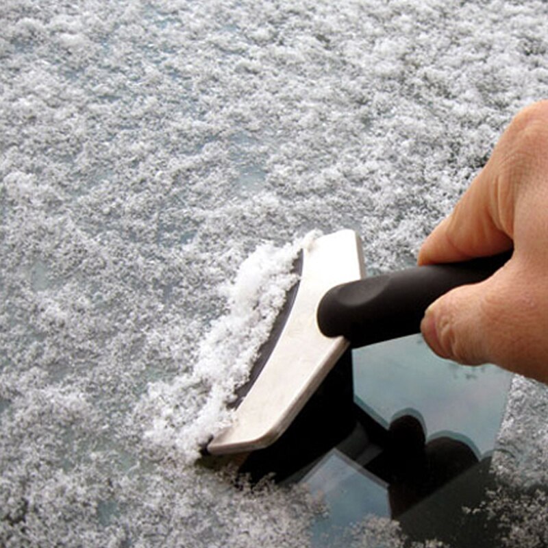 Sneeuwschuiver van roestvrij staal voor auto's, sneeuw- en ijskrabber, voorruitreiniger, gereedschap voor het verwijderen van ijs, gereedschap voor het reinigen van ramen, auto-accessoires