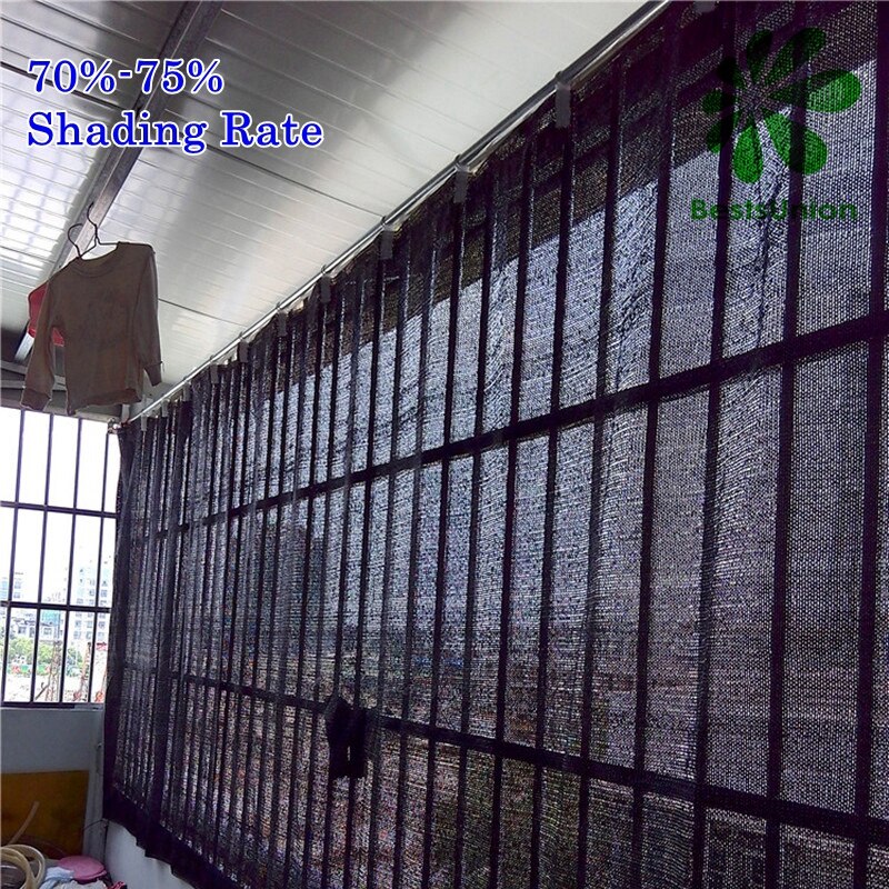 Windows Sun Shade Net Black Movable Curtain Sun Shelter Balcony Anti-UV DIY Shading Net Various Size