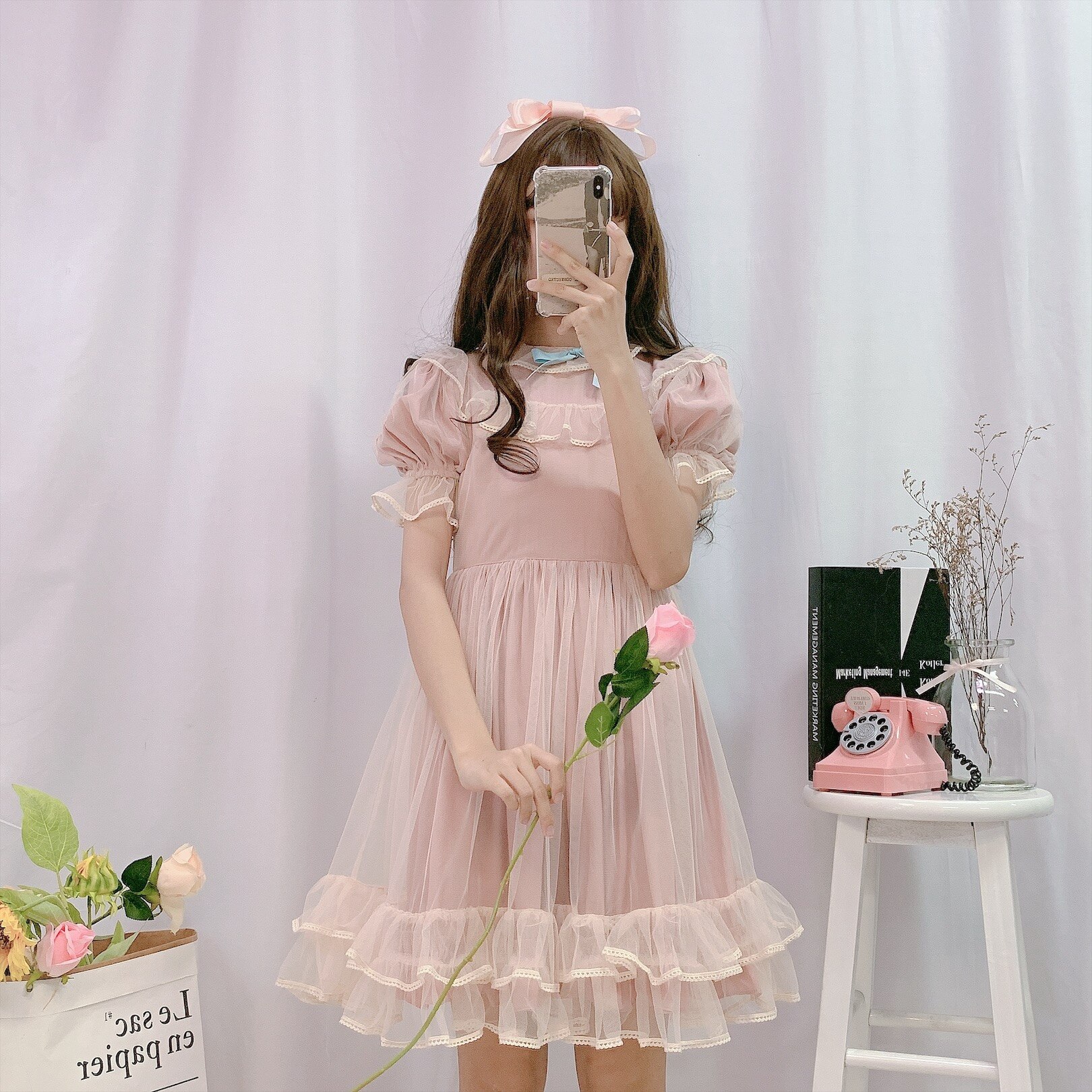 summer cute Japanese sweet Lolita Dress kawaii clothing renaissance victorian dress loli tea party dresses for women