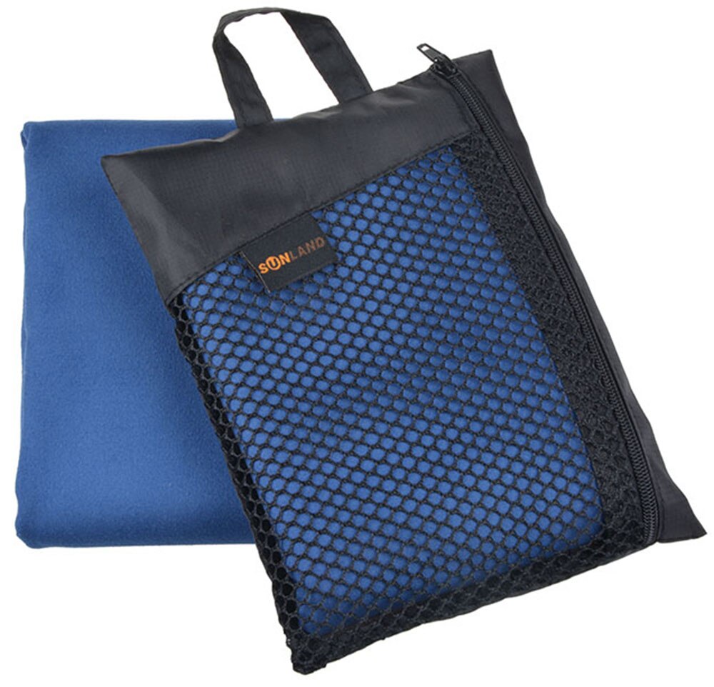 2PCS 30.5cmx61cm Sunland Microfiber Towel Ultra Compact Absorbent and Fast Drying Travel Sports Towels: slate blue