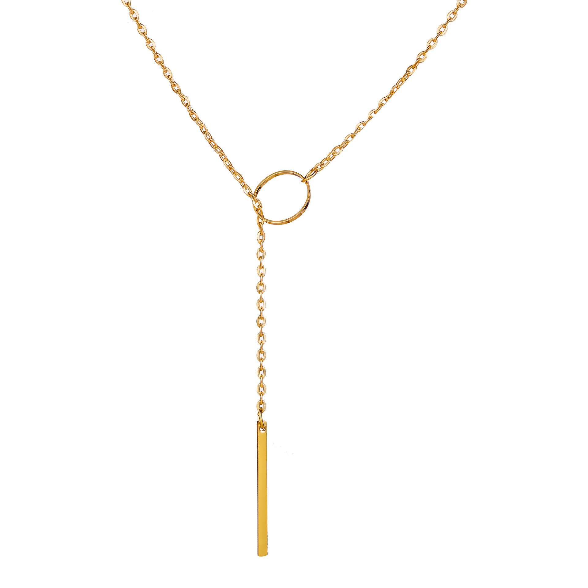 Eenvoudige Geometrische Kwastje Lange Hanger Choker Ketting Voor Vrouwen Meisjes Mode Femme Goud Kleur Chain Kettingen Sieraden: Gold color