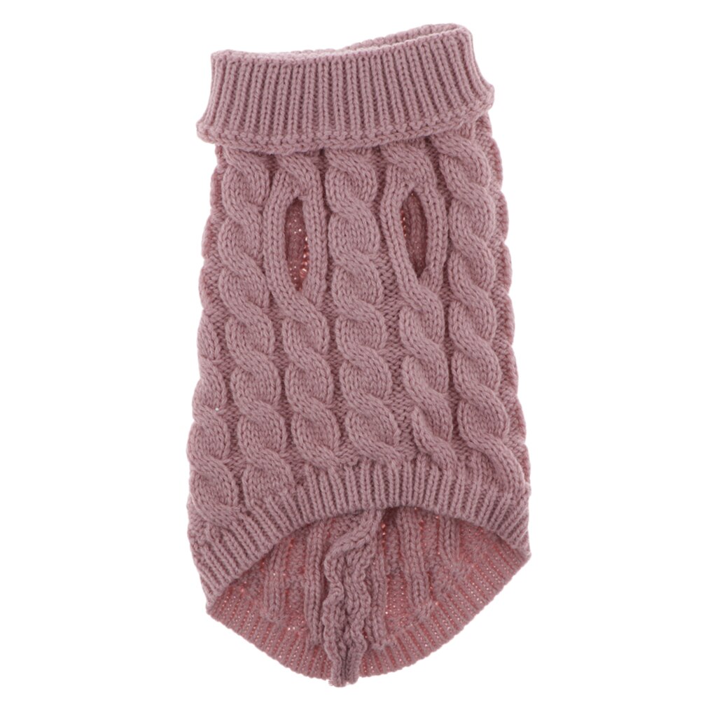 Dog Sweater Winter Knitwear Dog Knit Sweater for Small Dogs Puppy S/M/L: Pink M