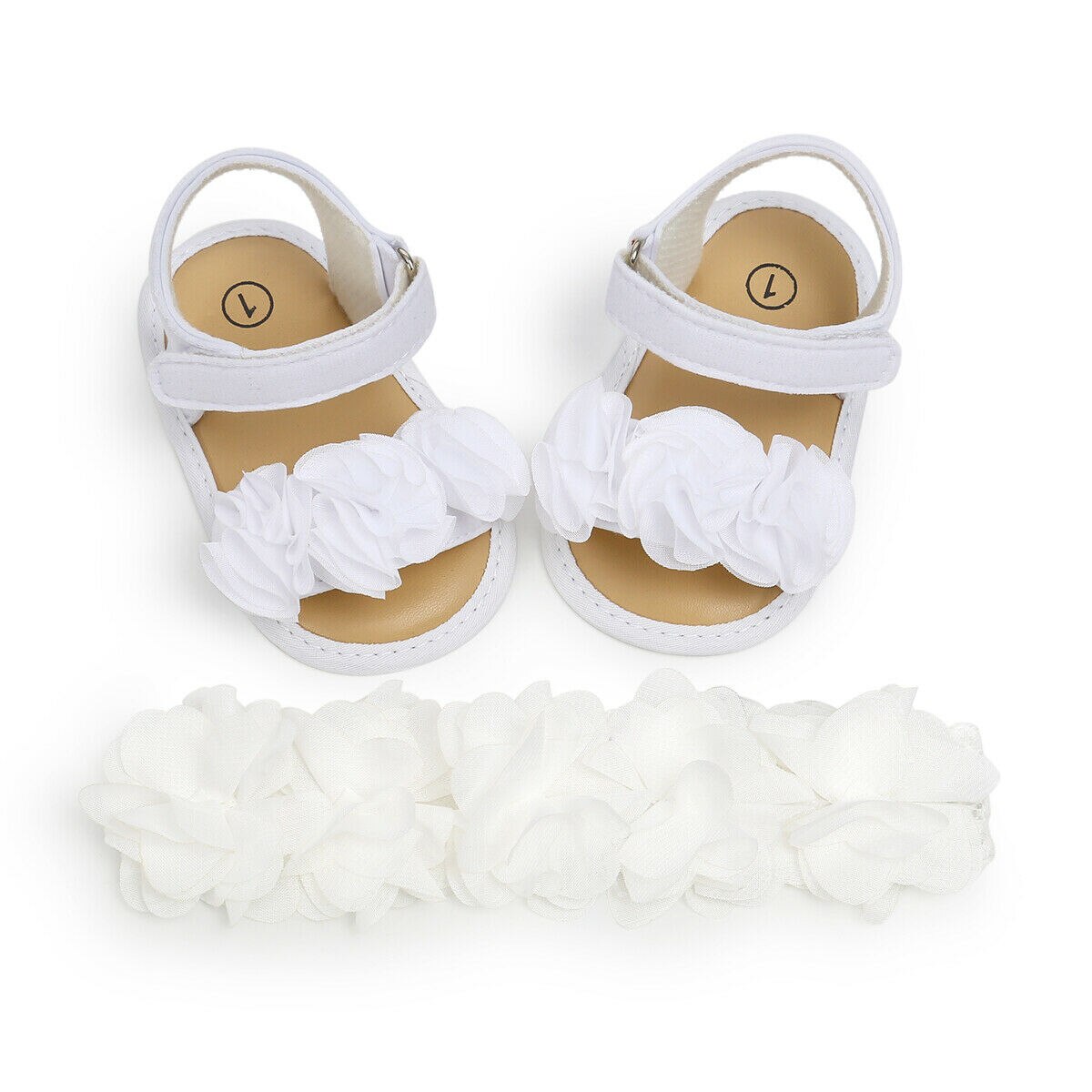 Pudcoco Nette Prinzessin Blumen Baby Mädchen Sandalen Anti-Unterhose Weiche Sohle Schuhe Kleinkind Prewalker Mokassin Baby Erste Sommer Wanderer