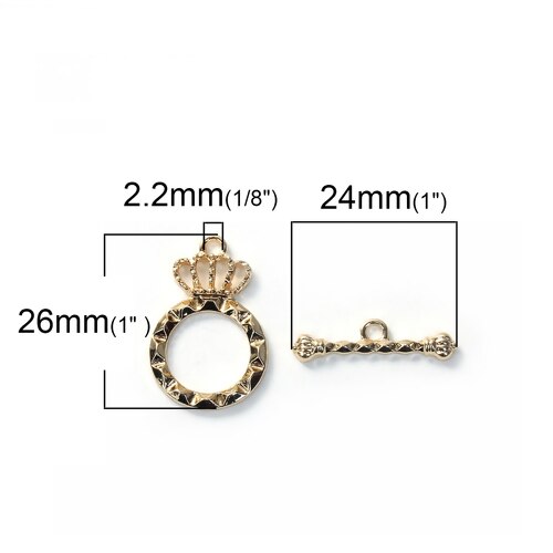 DoreenBeads lega a base di zinco colore oro attiva/disattiva fermagli foglie di fiori risultati braccialetto fatto a mano componenti gioielli fai da te, 2 set: 5