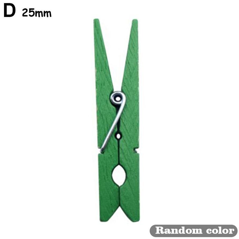 Colorful Natural Wooden Clothes Pegs Clothes Clips Wood Clamp DIY Photo Paper Peg Clothespin Craft 25mm/35mm/45mm: D  25mm
