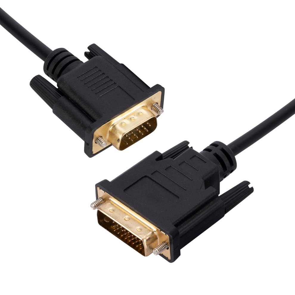 LccKaa DVI till VGA-adapterkabel - 1080P DVI 24+1-omvandlare för Dator Skärm: <= 0.5m