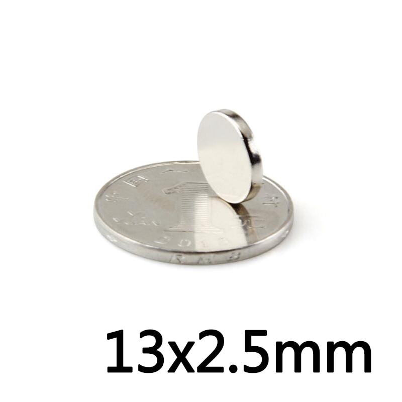 2/5/10 stuks 13 x 2.5mm super krachtige sterke magnetische magneten permanent  n35 neodymium magneten 13 mm x 2.5mm kleine ronde magneet 13*2.5 m